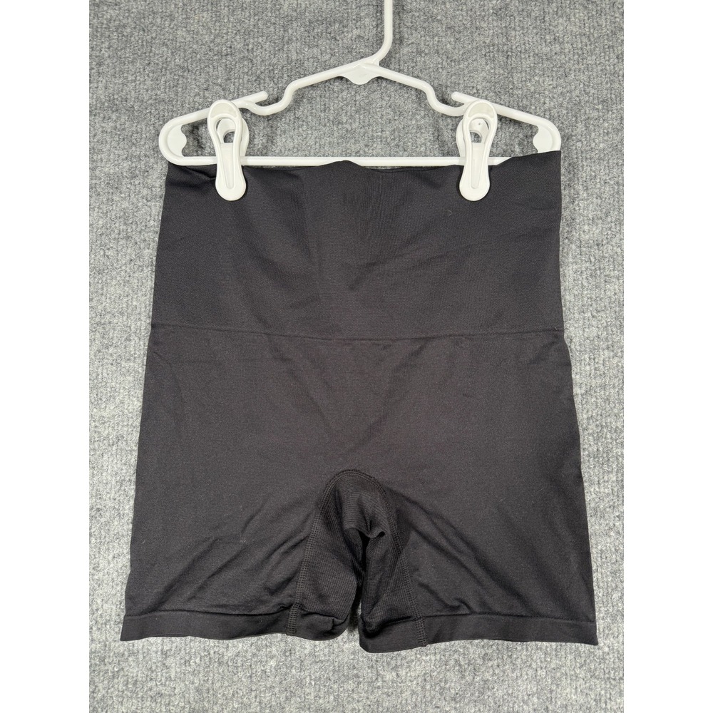 Jockey Slimming Shapewear Shorts Womens Small Black Nylon Stretch High-Waisted